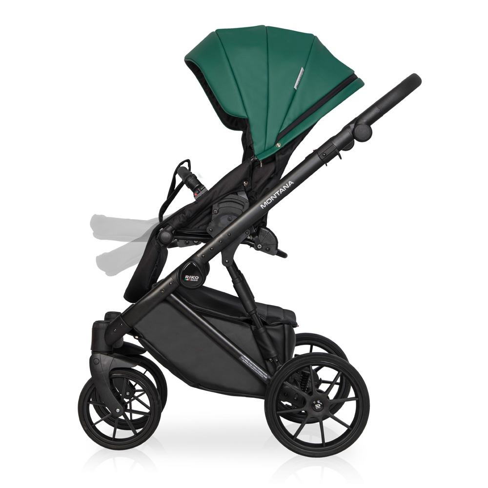 Коляска 3 в 1 Riko Basic Montana Ecco 13 Emerald зеленый