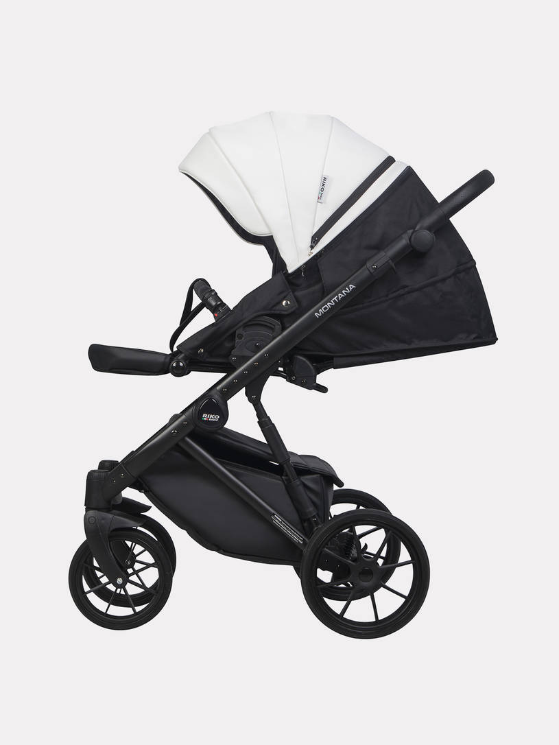 Коляска 2 в 1 Riko Basic Montana Ecco 32 White-Light Silver