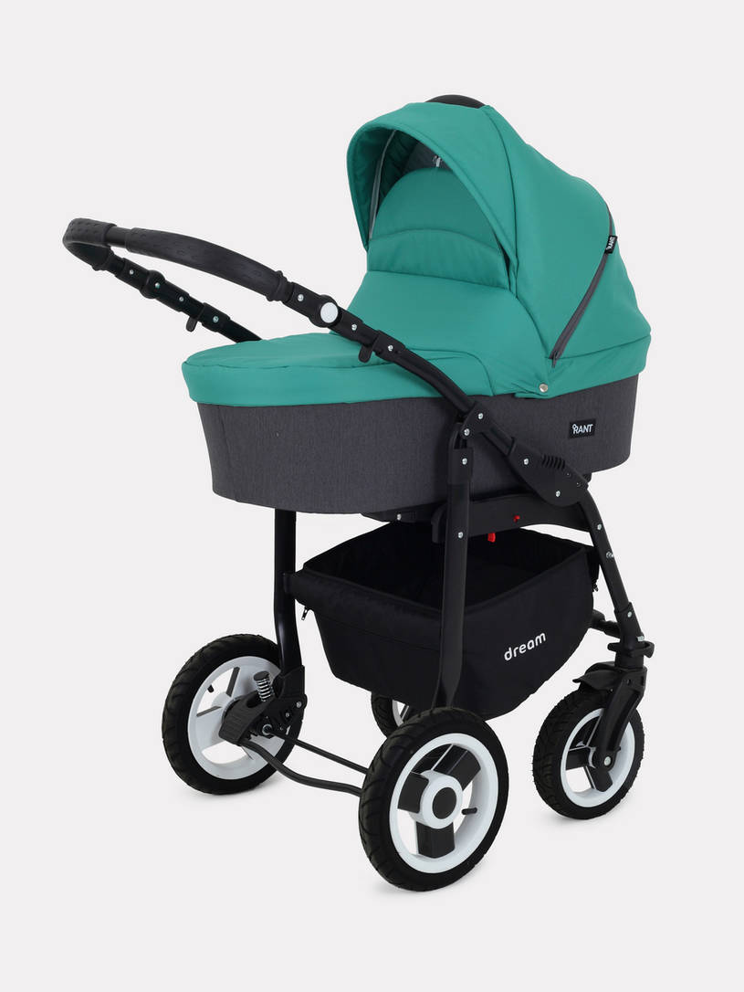 Коляска 2 в 1 Rant Dream 08 серый-темно-зеленый