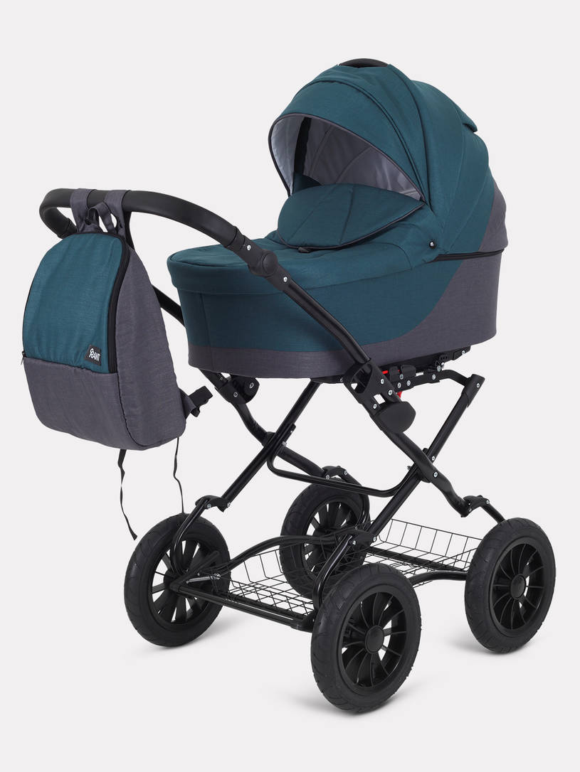 Коляска 2 в 1 Rant Siena Classic 2024 04 серый - темно-бирюзовый