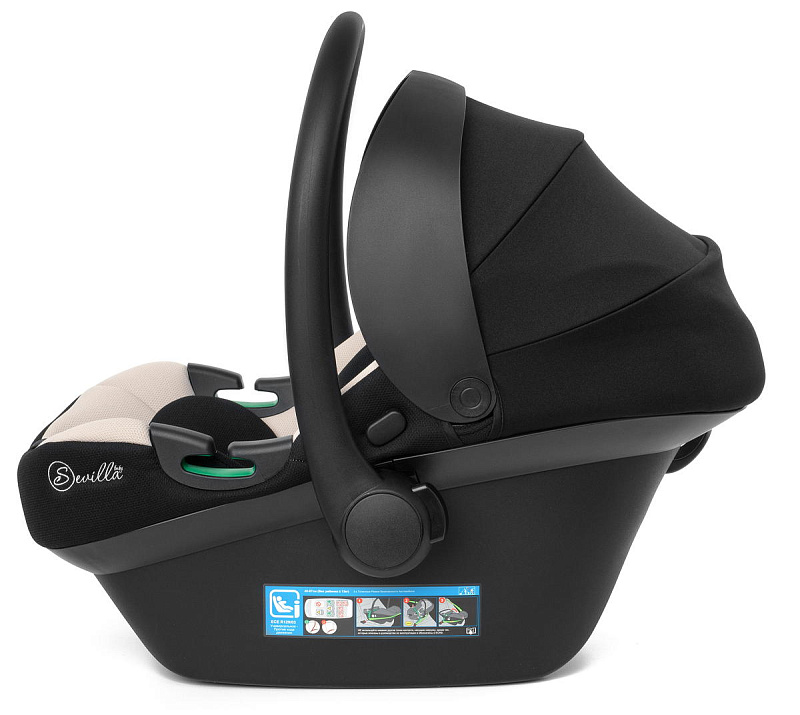 Автолюлька Sevillababy Cosmo 0-13 кг черный-бежевый