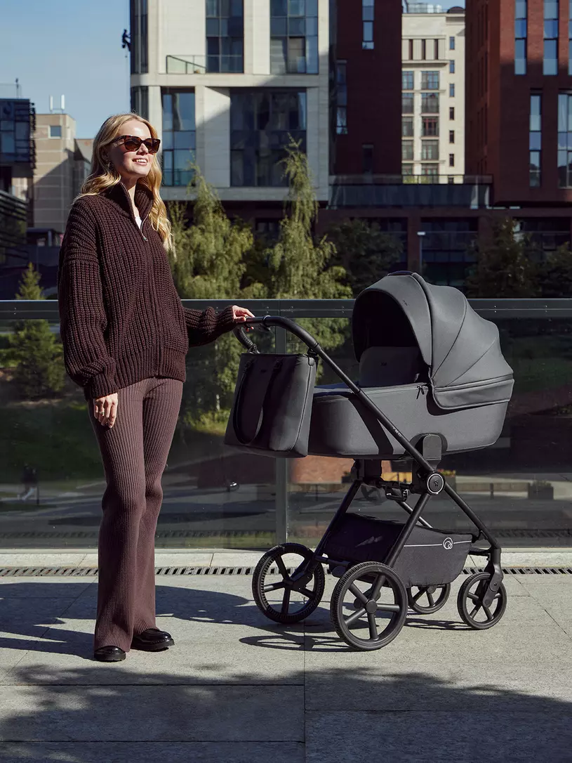 Коляска 2 в 1 Rant Teo Black Chrome Black