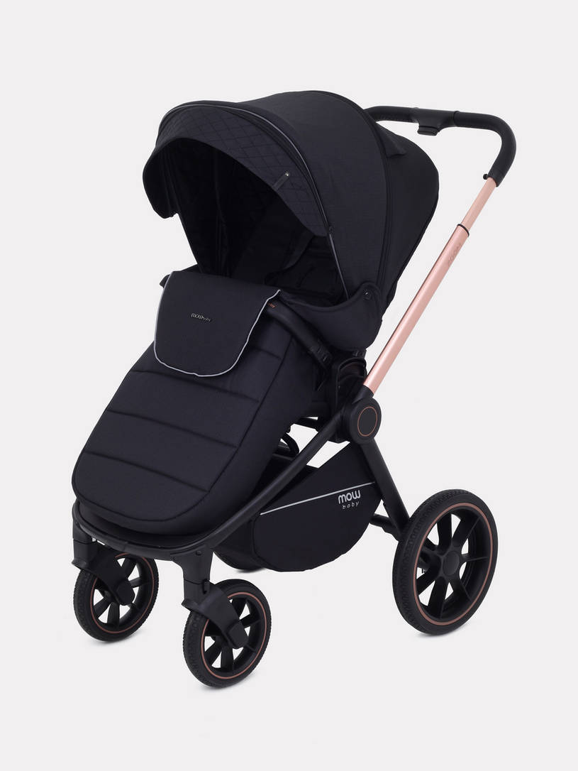 Коляска 2 в 1 MOWBaby ZOOM PU RA086 Gold Black
