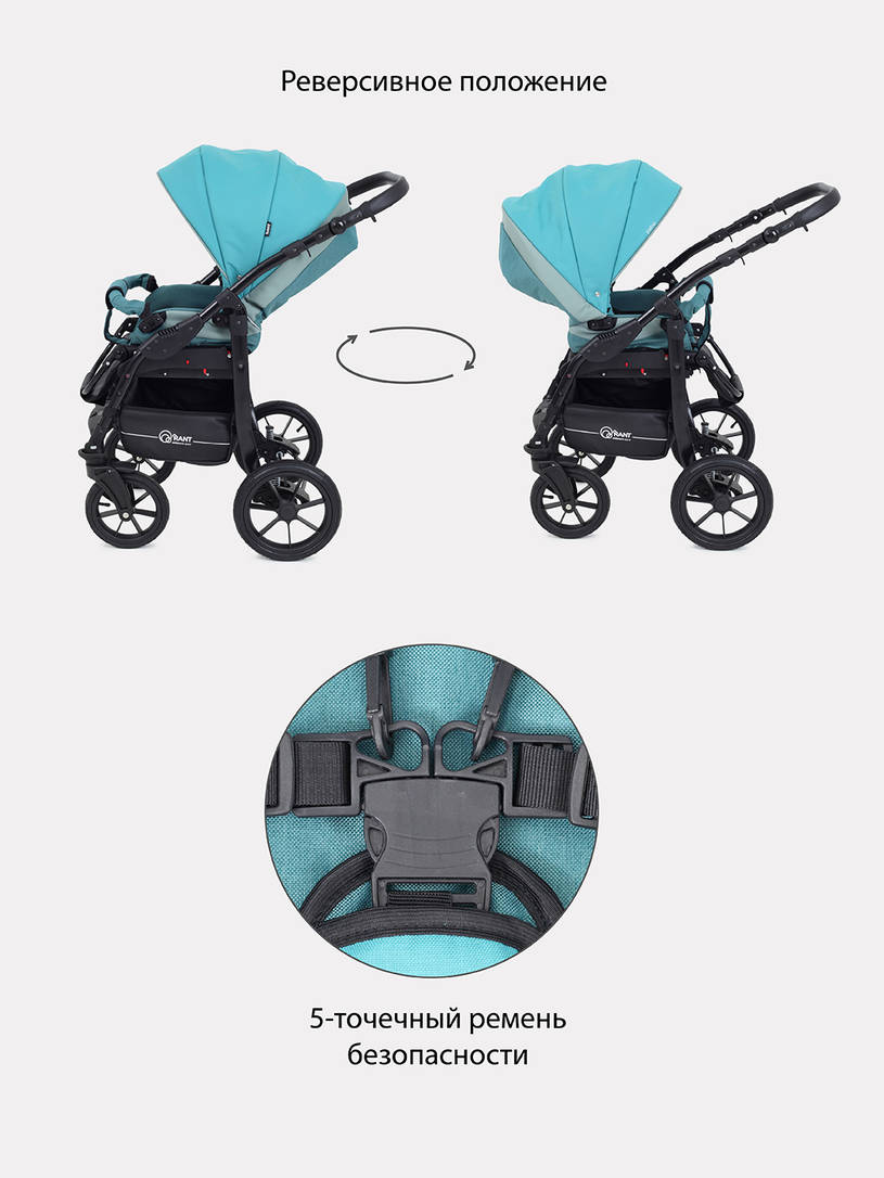 Коляска 2 в 1 Rant Patio Aquamarine