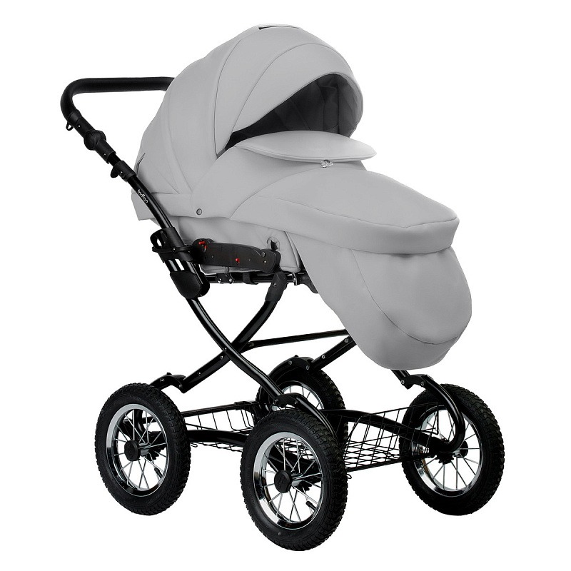 Коляска 2 в 1 Indigo Barbara Eco Classic, Be 04 (Светло-серая кожа)