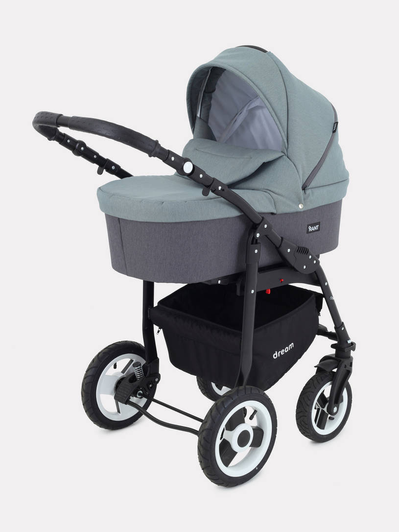 Коляска 2 в 1 Rant Dream 06 серый-зеленый