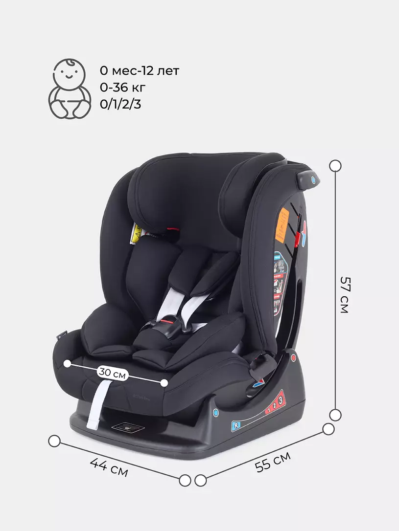 Автокресло Rant Matrix Active Line 0/1/2/3 (0-36 кг) Black
