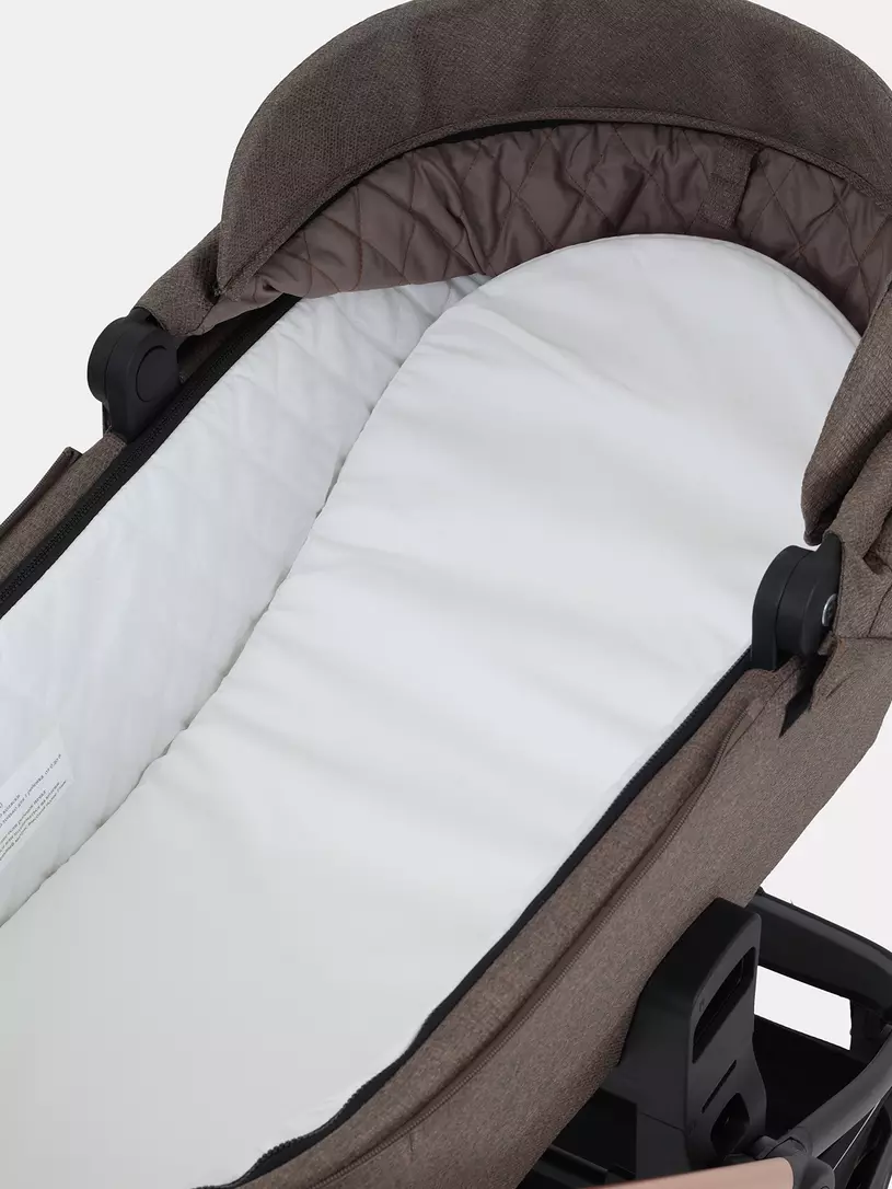 Коляска 3 в 1 Mowbaby Zoom PU silver cacao brown