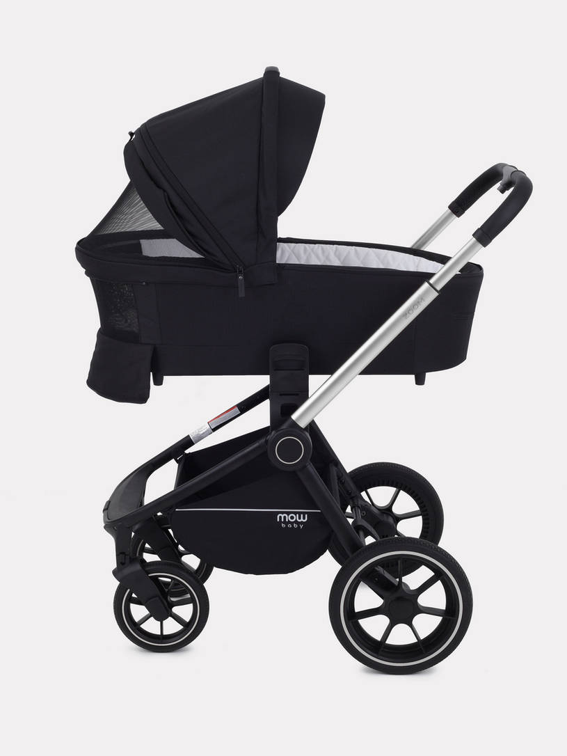 Коляска 2 в 1 MOWBaby ZOOM PU RA086 Silver Black