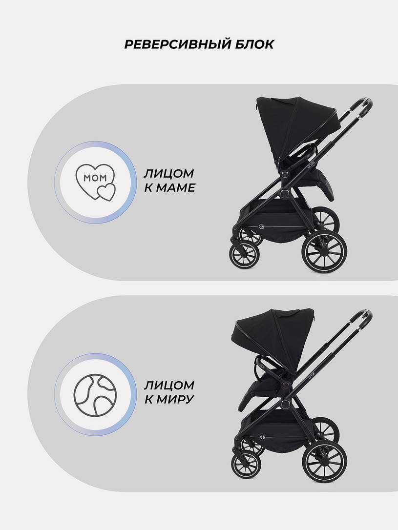 Коляска 2 в 1 Rant Moss 2025 Black
