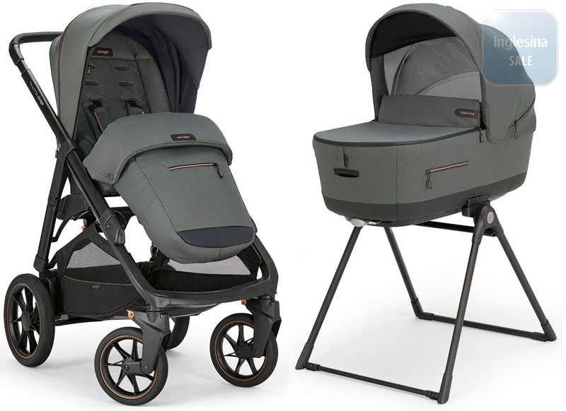 Коляска 2 в 1 Inglesina Aptica XT New с подставкой под люльку Stand Up, Taiga Green