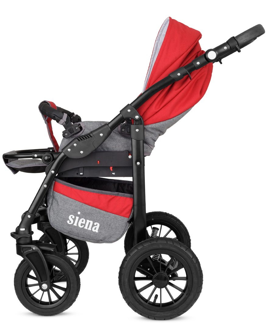 Коляска 3 в 1 Rant Siena 05 серый-красный