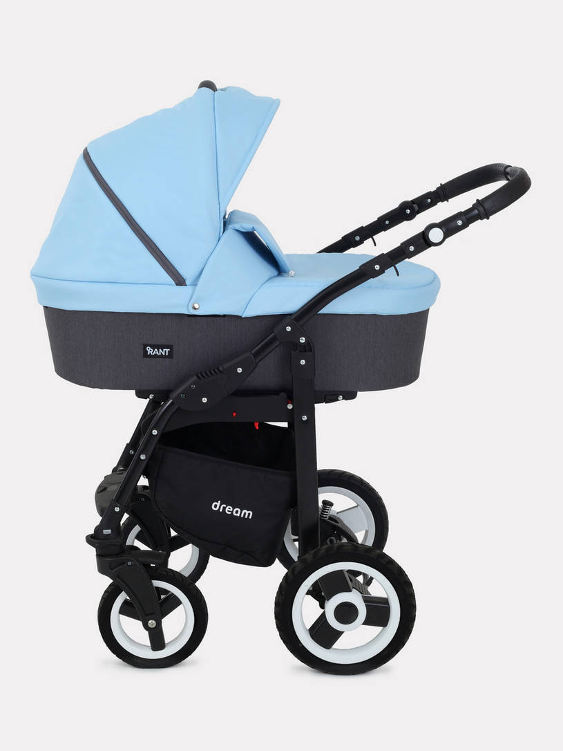 Коляска 3 в 1 Rant Dream 09 серый-голубой