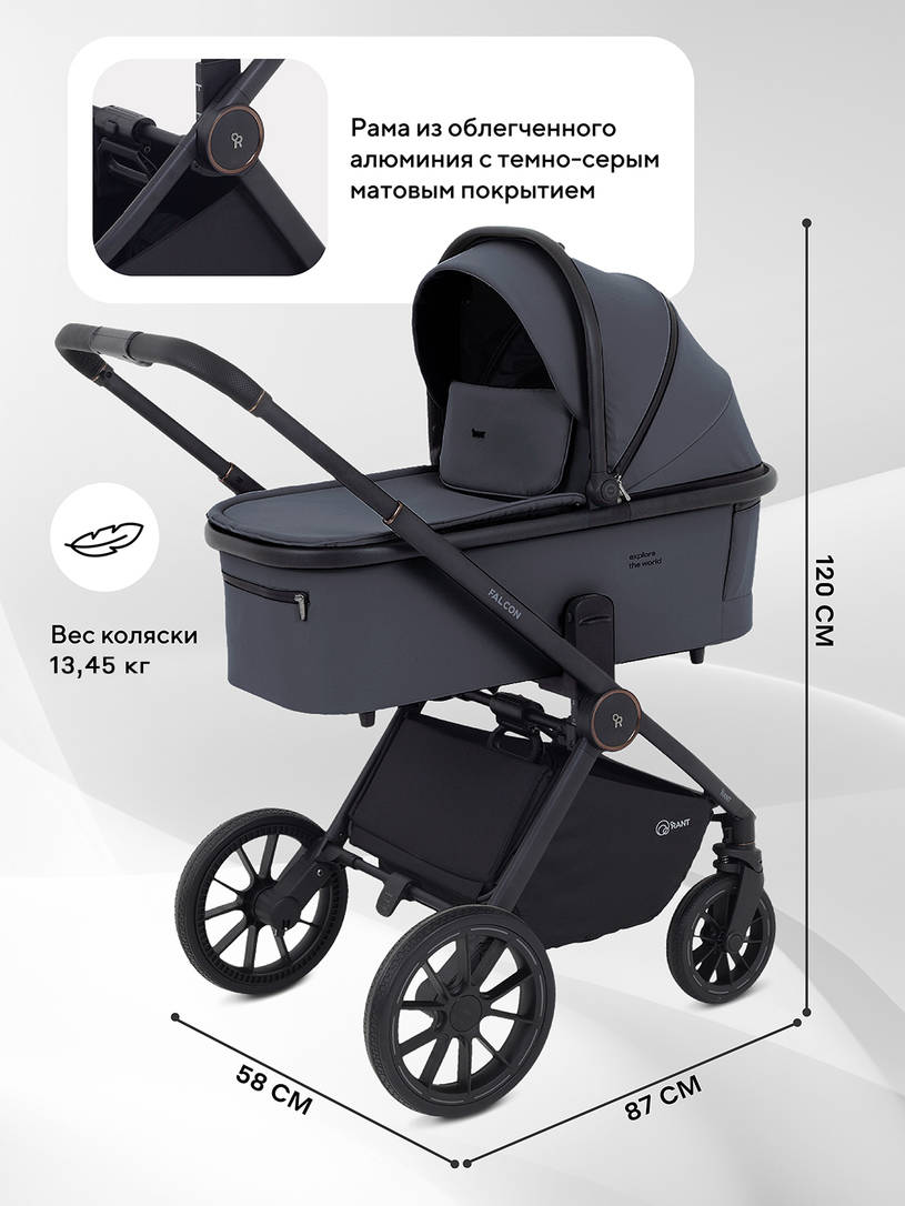 Коляска 2 в 1 Rant Falcon Neo Graphite