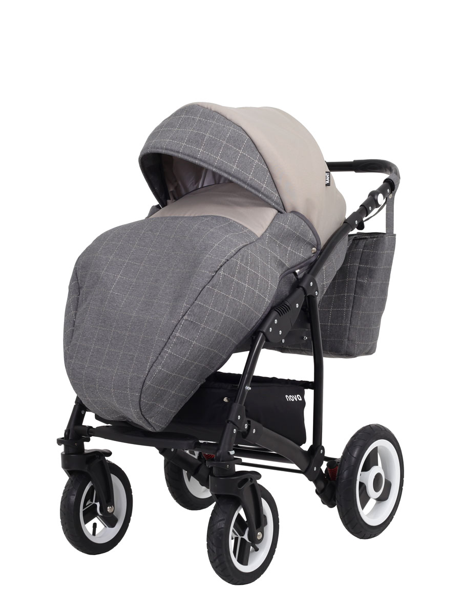 Коляска 3 в 1 Rant Nova 03 серый-бежевый