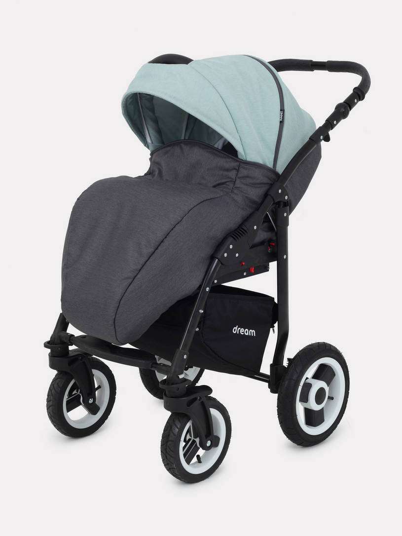 Коляска 2 в 1 Rant Dream 04 серый-мятный