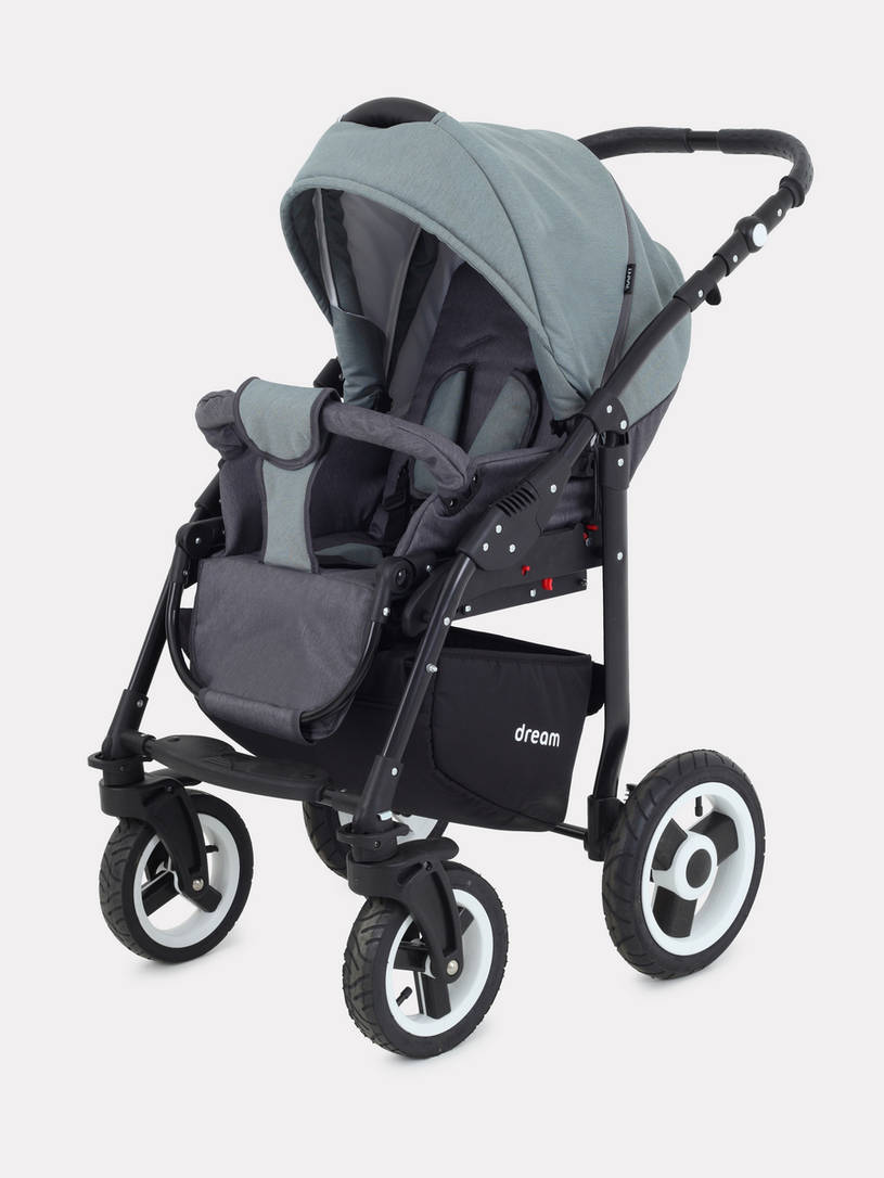 Коляска 3 в 1 Rant Dream 06 серый-зеленый