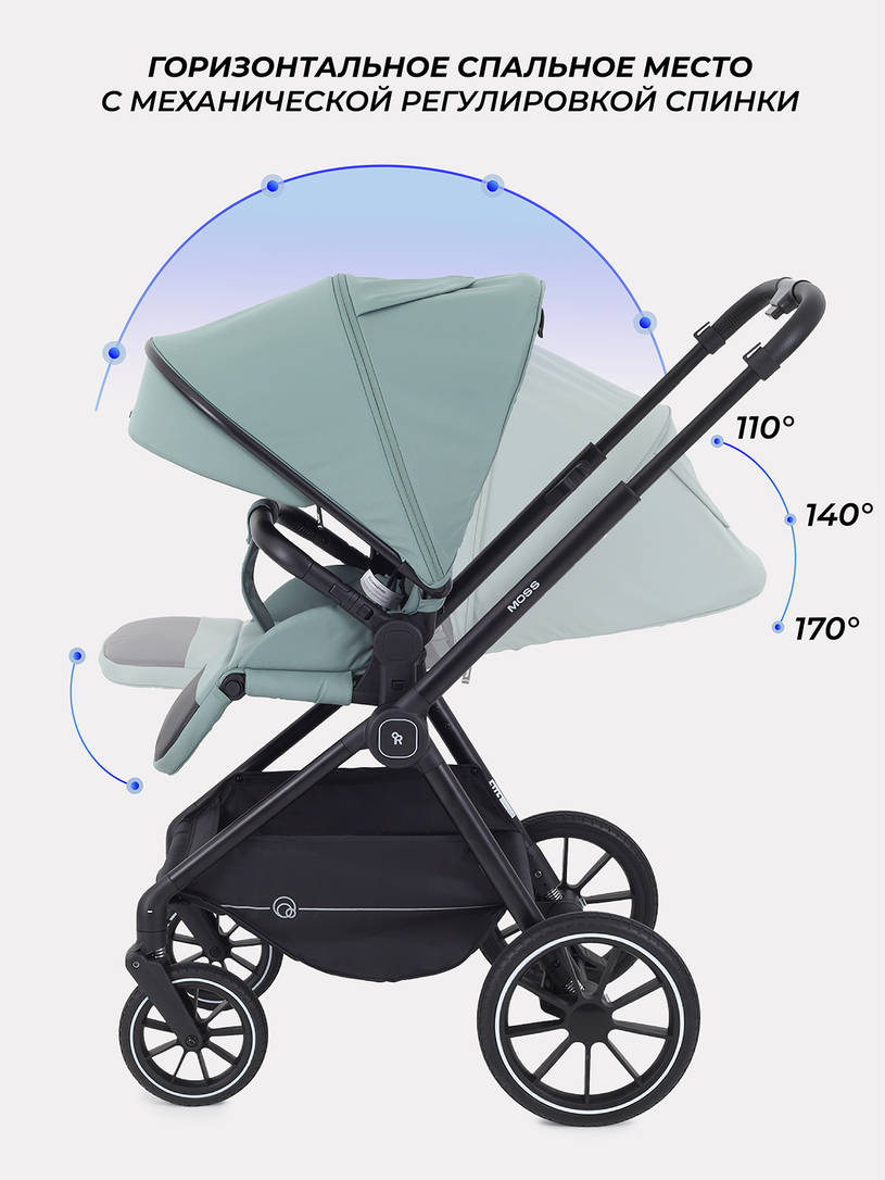 Коляска 2 в 1 Rant Moss Classic grey