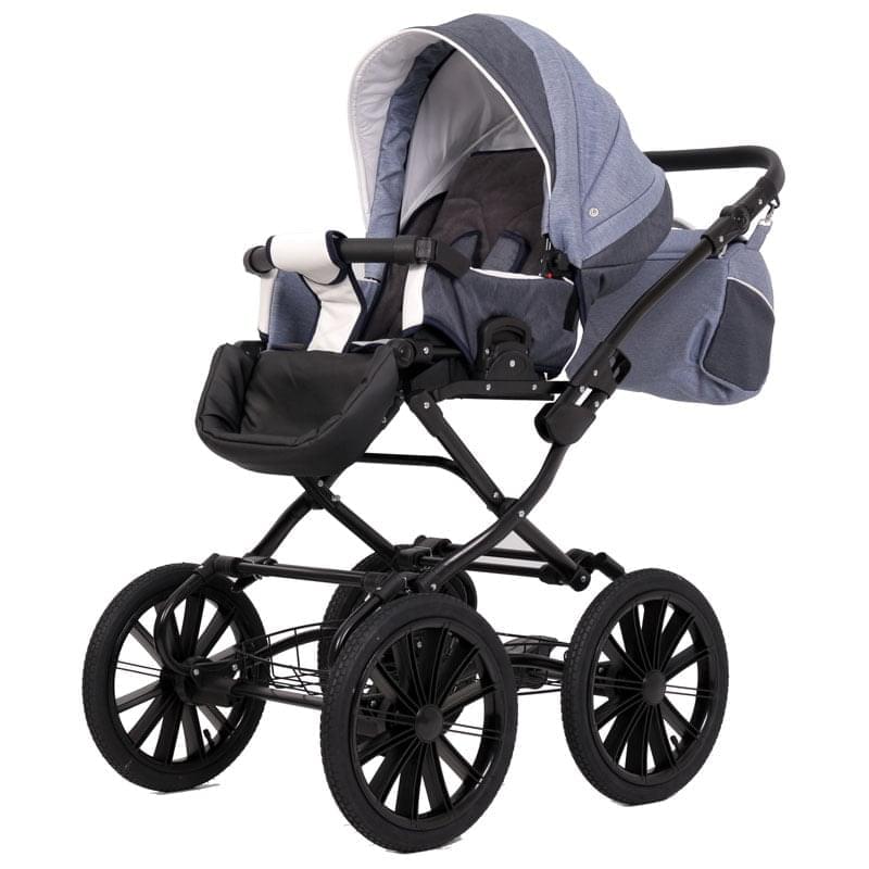 Коляска 2 в 1 Rant Fabio Classic 01 синий джинс