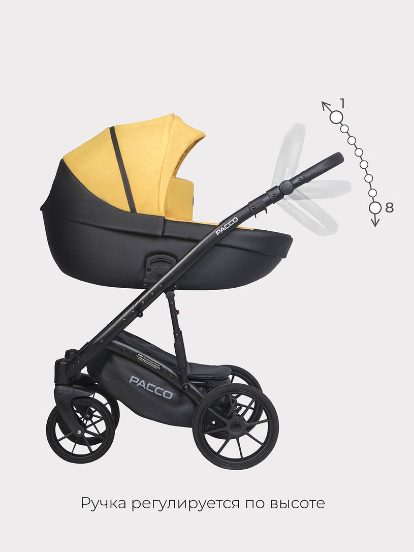 Коляска 2 в 1 RIKO BASIC PACCO 08 YELLOW