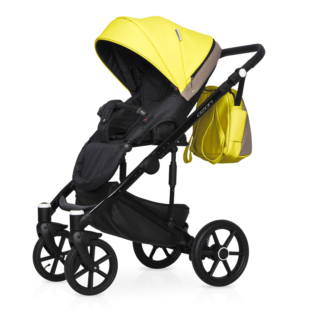 Коляска 3 в 1 Riko Basic Ozon Ecco 26 лимонный-бежевый