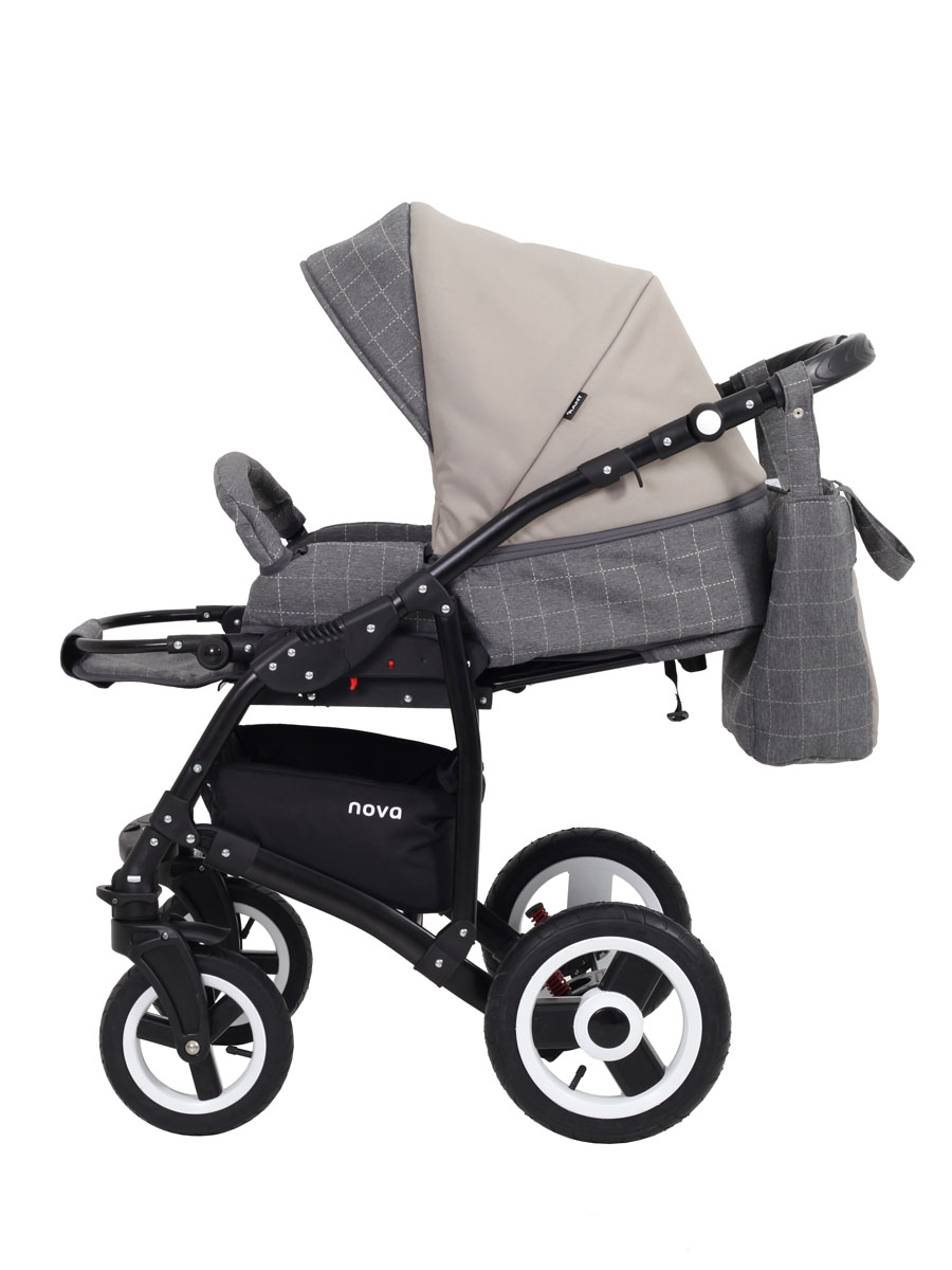 Коляска 3 в 1 Rant Nova 03 серый-бежевый