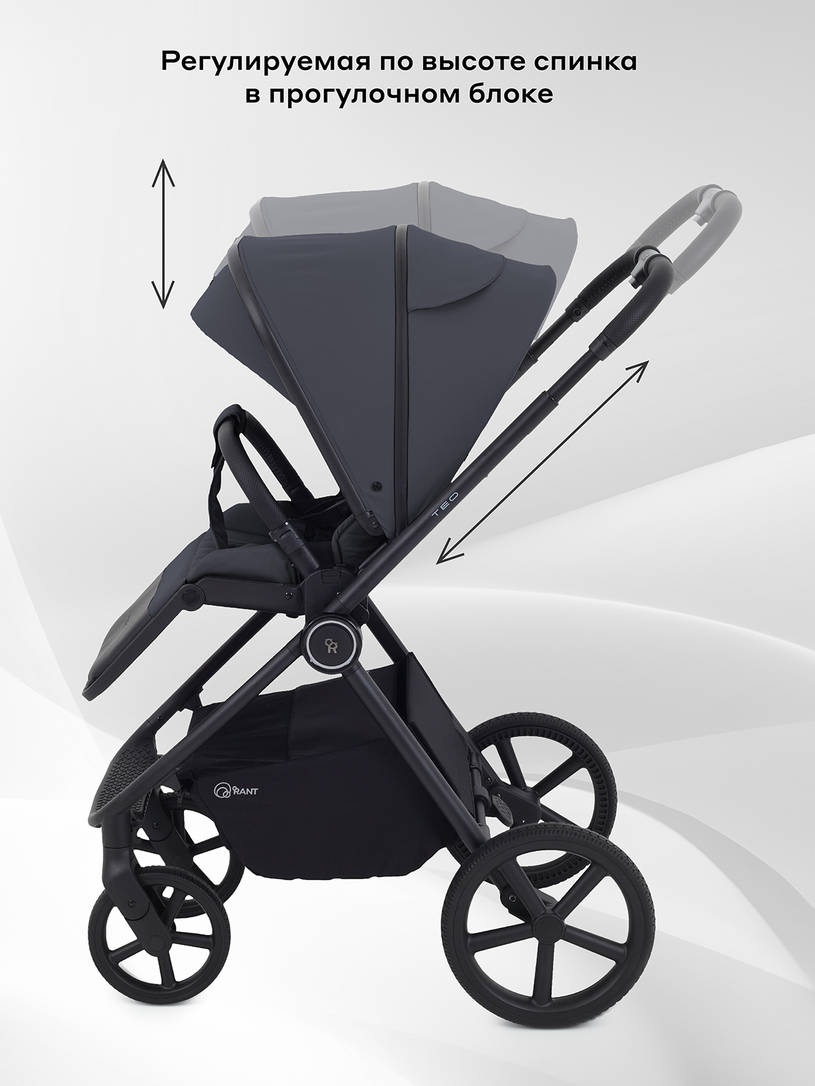 Коляска 2 в 1 Rant Teo Graphite