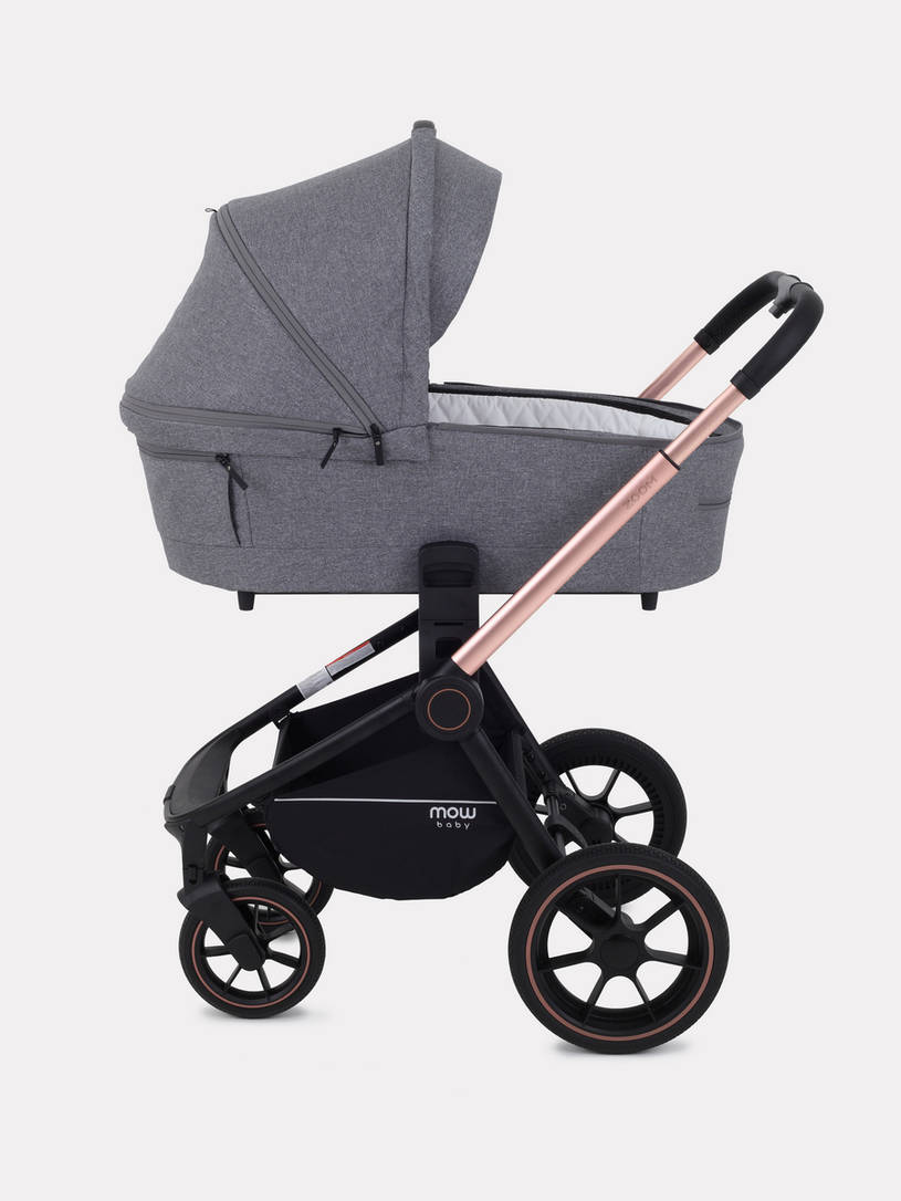 Коляска 2 в 1 MOWBaby ZOOM PU RA086 Gold Grey