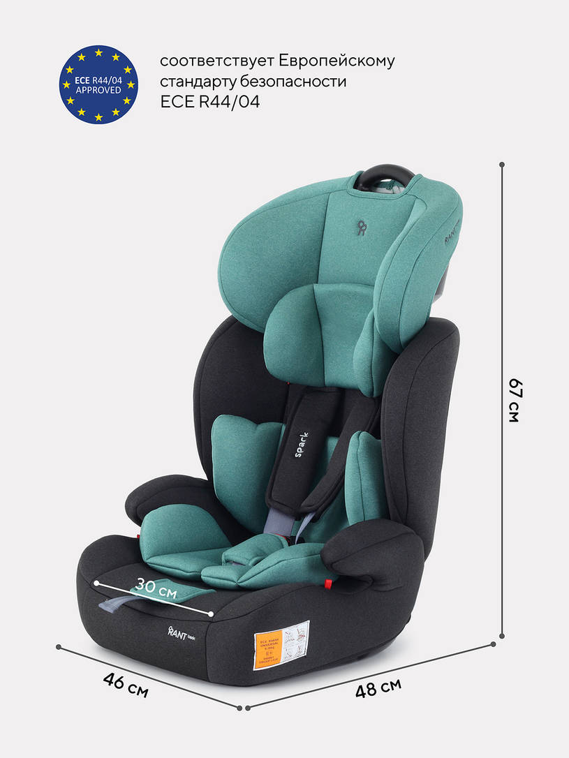 Автокресло Rant Basic Spark 1/2/3 (9-36 кг) Mint