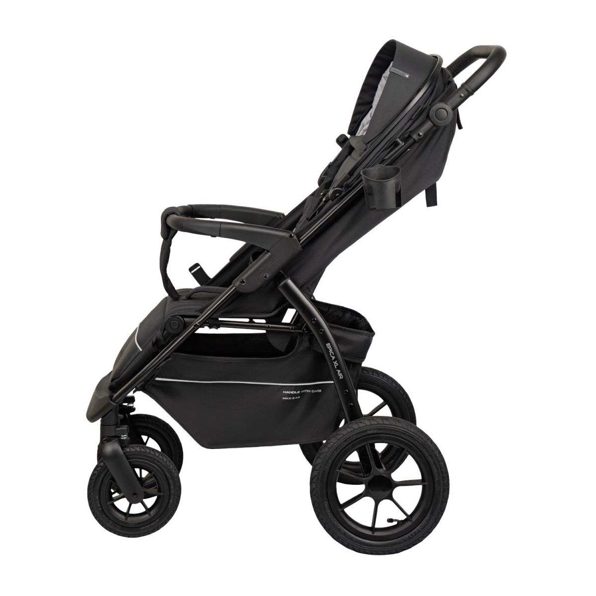 Коляска прогулочная Indigo EPICA XL AIR с сумкой черный