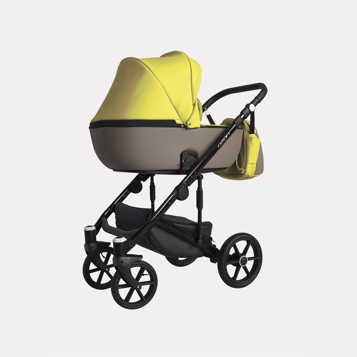 Коляска 2 в 1 Riko Basic Ozon Ecco 26, лимонный-бежевый