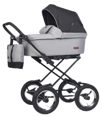 Коляска 2 в 1 RIKO BASIC BELLA LUX CLASSIC 02 серый