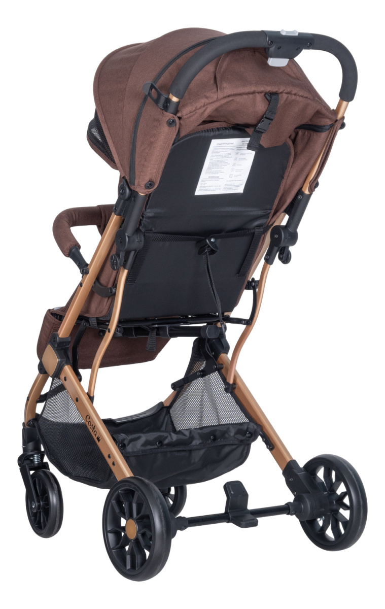 Коляска детская прогулочная Farfello COSTA Linda Gold (chocolate/ шоколадный L-3)