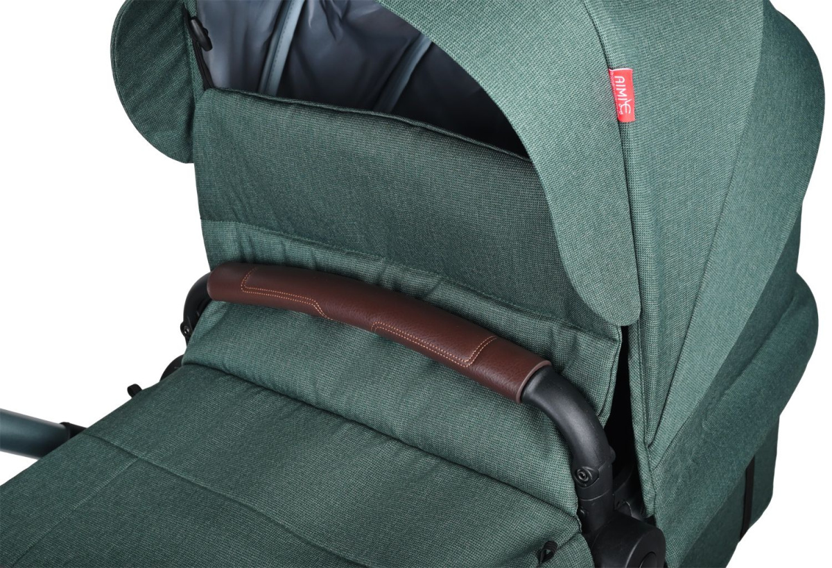 Коляска трансформер Farfello Aimile Original New Silver (Вечнозеленый NDS-1)