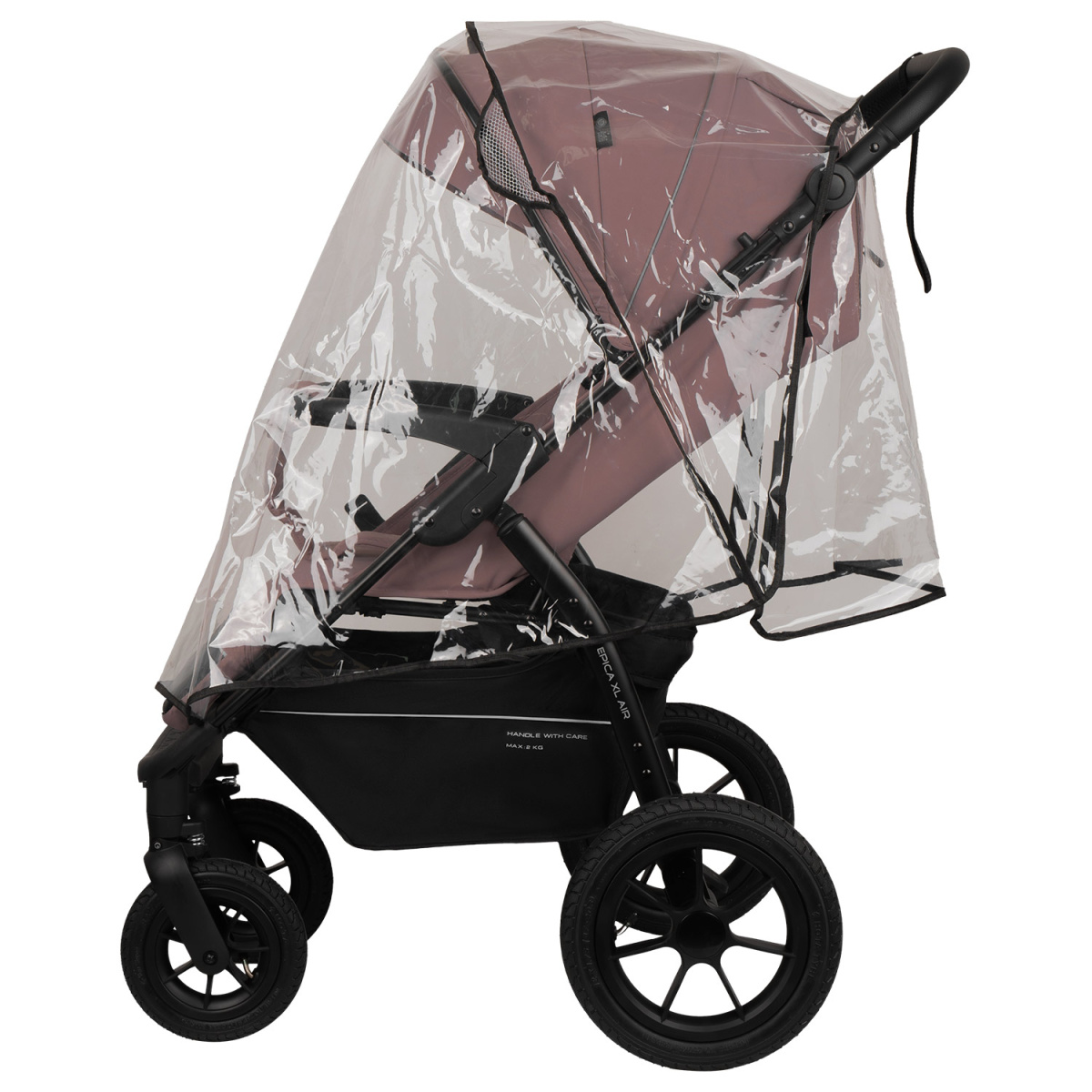 Коляска прогулочная Indigo EPICA XL AIR с сумкой розовый