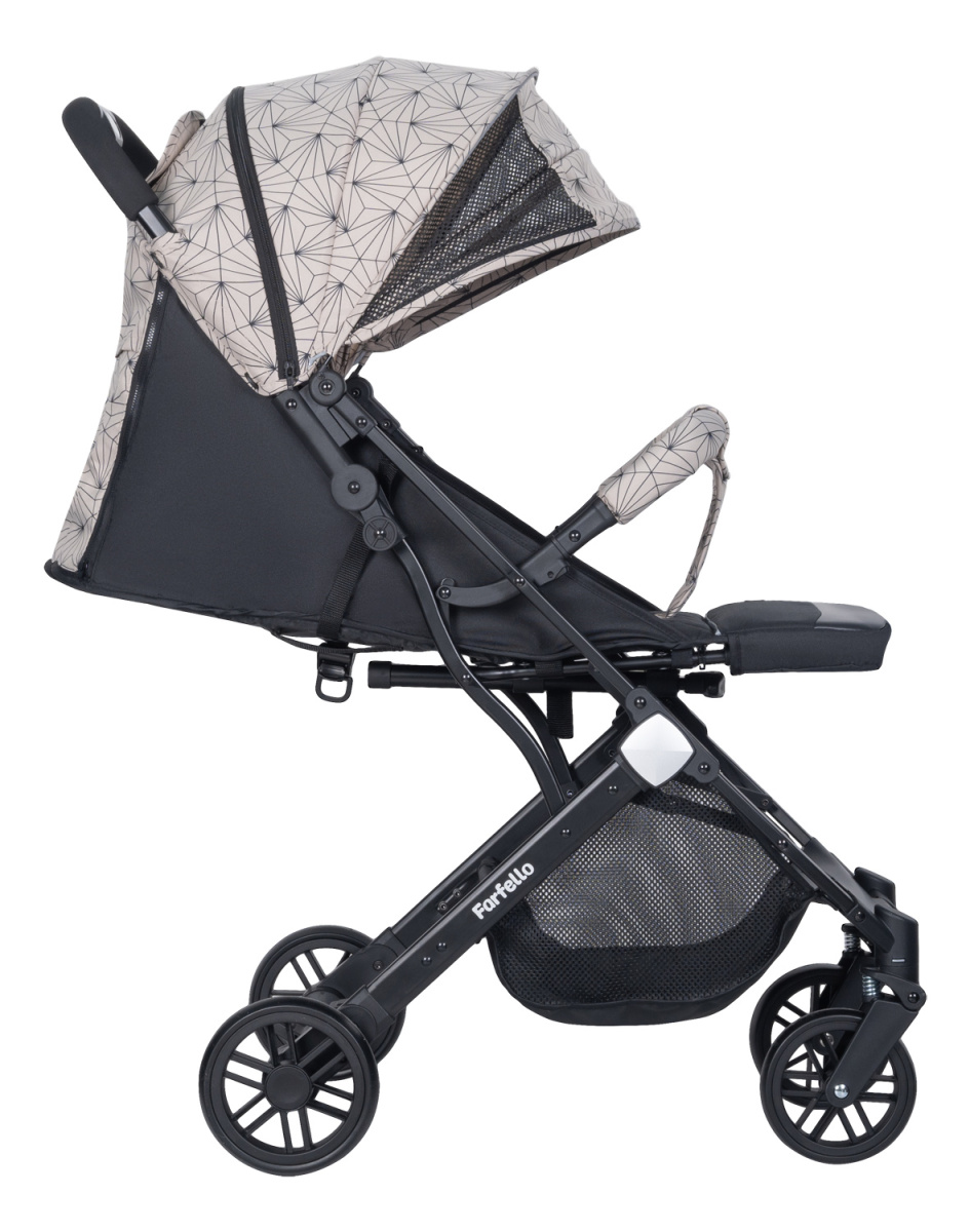 Коляска детская прогулочная Farfello Comfy Go (Tracery beige/ажурный бежевый CG-55)