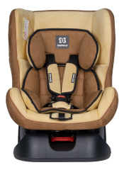 Автокресло детское Farfello GE-E велюр коричнево-бежевое brown+beige