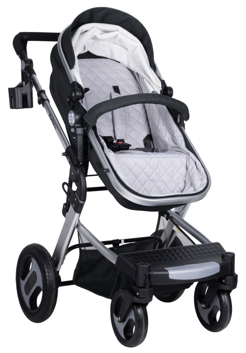 Коляска трансформер Farfello Diamond All-season (Насыщенный Черный)