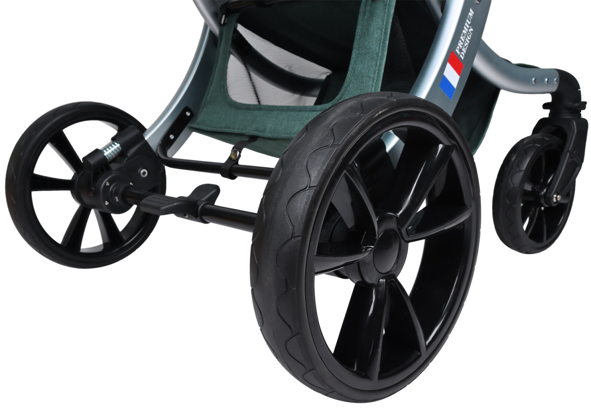 Коляска трансформер Farfello Aimile Original New Silver (Вечнозеленый NDS-1)