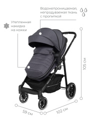 Коляска-трансформер 2 в 1 Rant Azure Trends RA147 alu. Jet Carbon. Цвет: Графит