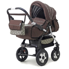 Коляска трансформер Bart-Plast Diana 2016 PKLO RO04, цвет: коричневый