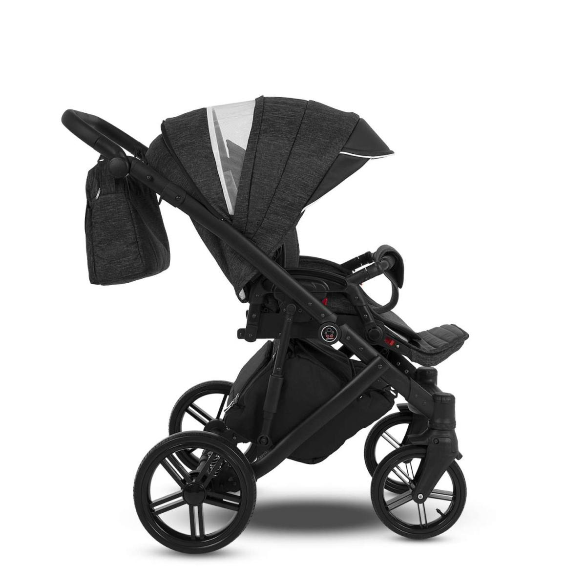 Коляска Camarelo Avenger 2 в 1черный меланж/черная экокожа