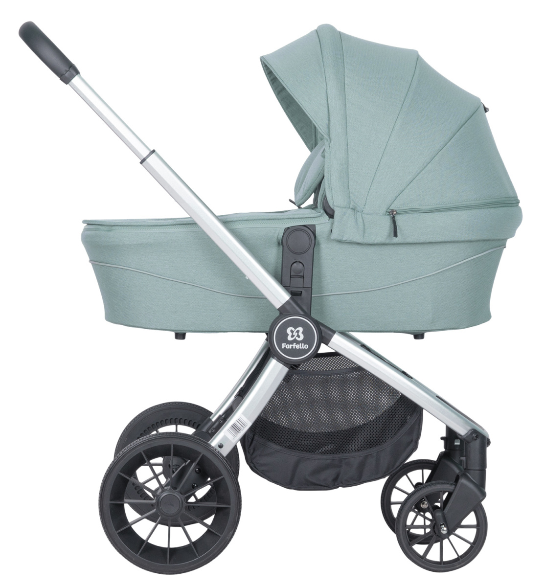 Коляска модульная 2в1 Farfello Baby shell BBS (BBS-15 Green/Зеленый / серебро)