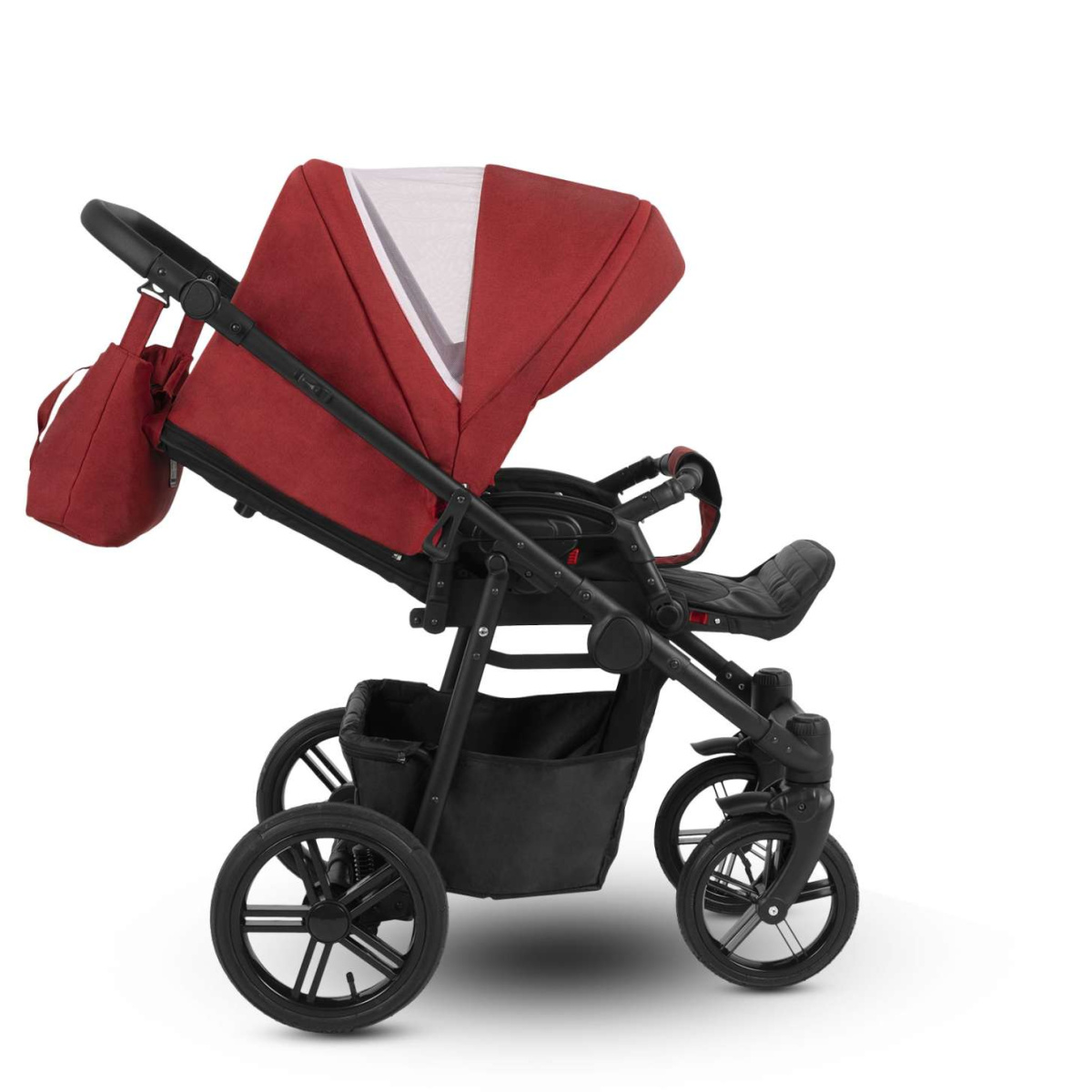Коляска Camarelo Picco 3 в 1 красный меланж
