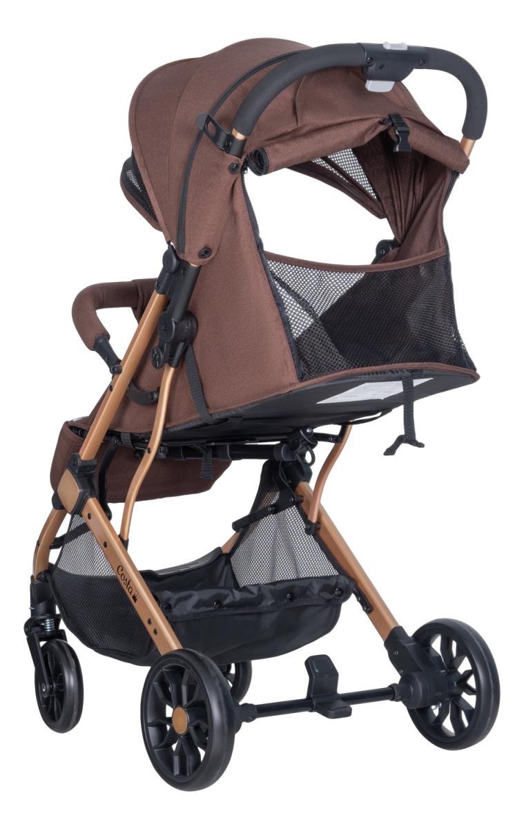 Коляска детская прогулочная Farfello COSTA Linda Gold (chocolate/ шоколадный L-3)