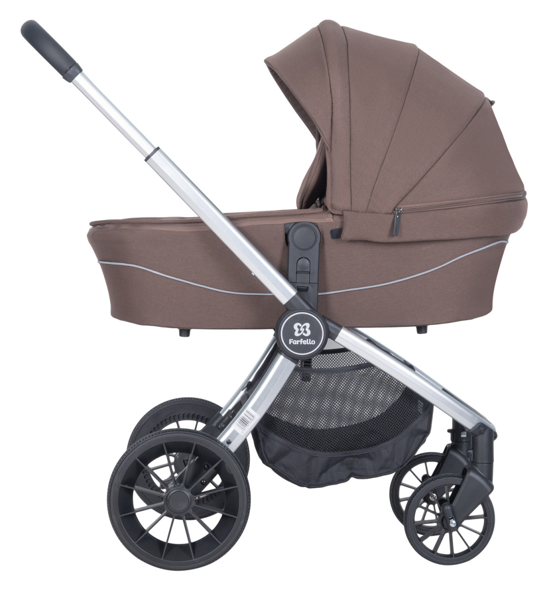 Коляска модульная 2в1 Farfello Baby shell BBS (BBS-16 Brown/Коричневый / серебро)