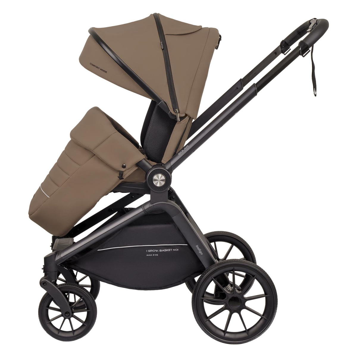 Коляска прогулочная Indigo SOLAR темно-бежевый