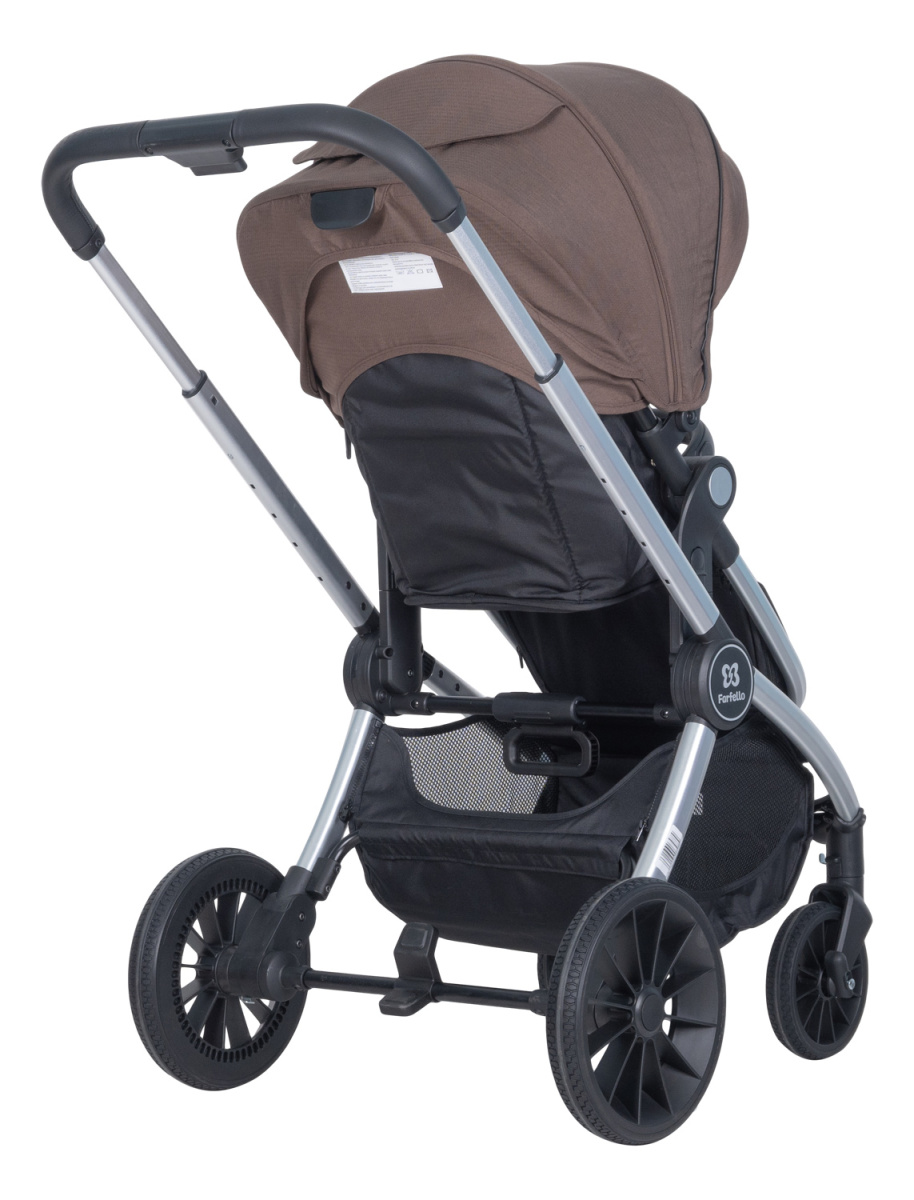 Коляска модульная 2в1 Farfello Baby shell BBS (BBS-16 Brown/Коричневый / серебро)