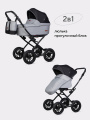 Коляска 2 в 1 Riko Basic Bella Lux Classic 2025 02 серый