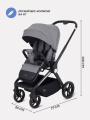 Коляска прогулочная Mowbaby Finch Grey
